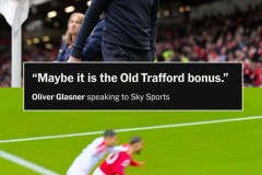 水晶宫炮轰曼联点球判罚是主场哨！应给红牌但没点球，库尼亚狡猾