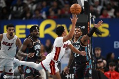 鲍威尔36分阿德巴约15+14 热火击败活塞4连胜